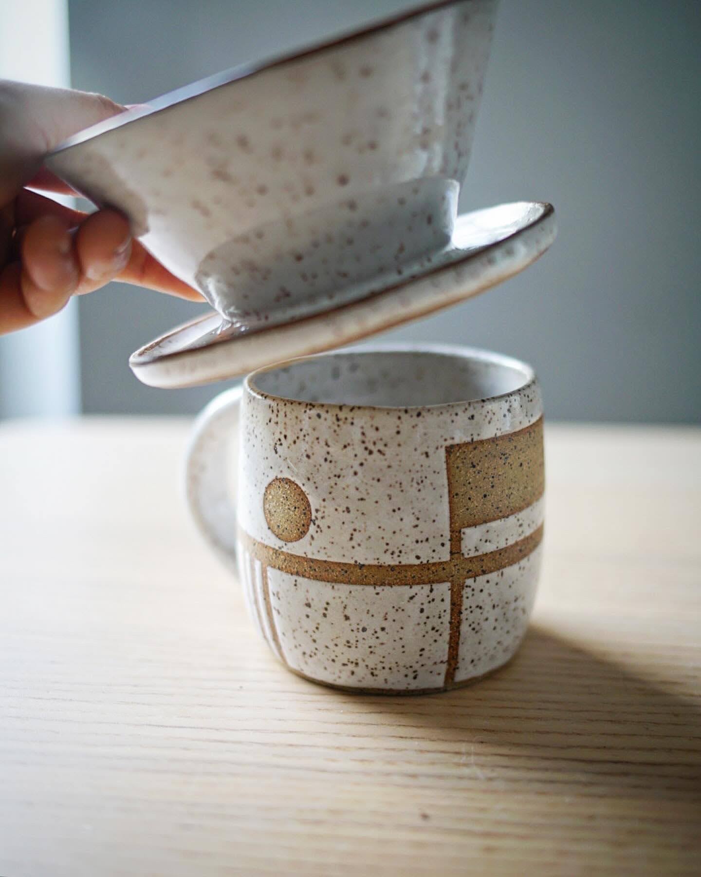 A mug and coffee filter